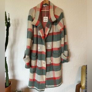 Statement Double Breasted Trench Coat, size medium - Davi & Dani